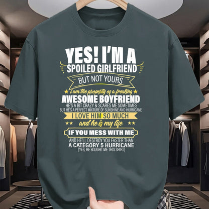 Best Wife Shirt, Wife and Husband Unisex T-Shirt/Hoodie/Sweatshirt HLT00 - Yes ! I'm A Spoiled girlfriend But Not Yours gift for him T-Shirt