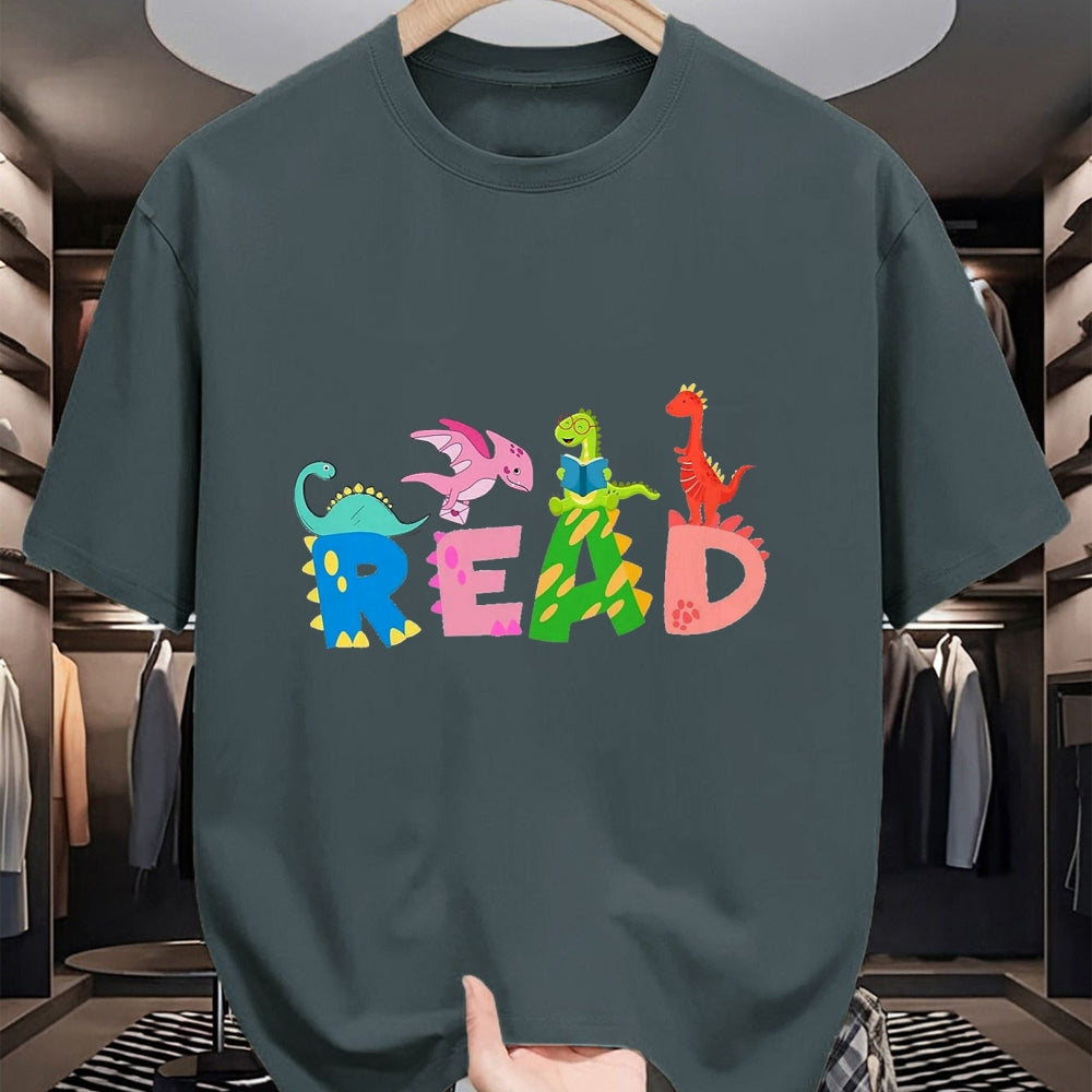 Best Dinosaur Lover Shirt, Funny Dinosaur UnisexT-Shirt/Hoodie/Sweatshirt HLT00 - Funny Reading Dinosaur T rex Dino Book Lover T-Shirt, Men, Black, 3X-Large