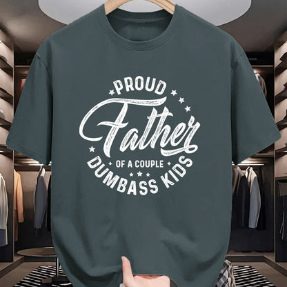 Gift for Dad Shirt, Funny Dad Unisex T-Shirt/Hoodie/Sweatshirt HLT00 – Proud Father Of A Couple Dumbass Kids T-Shirt