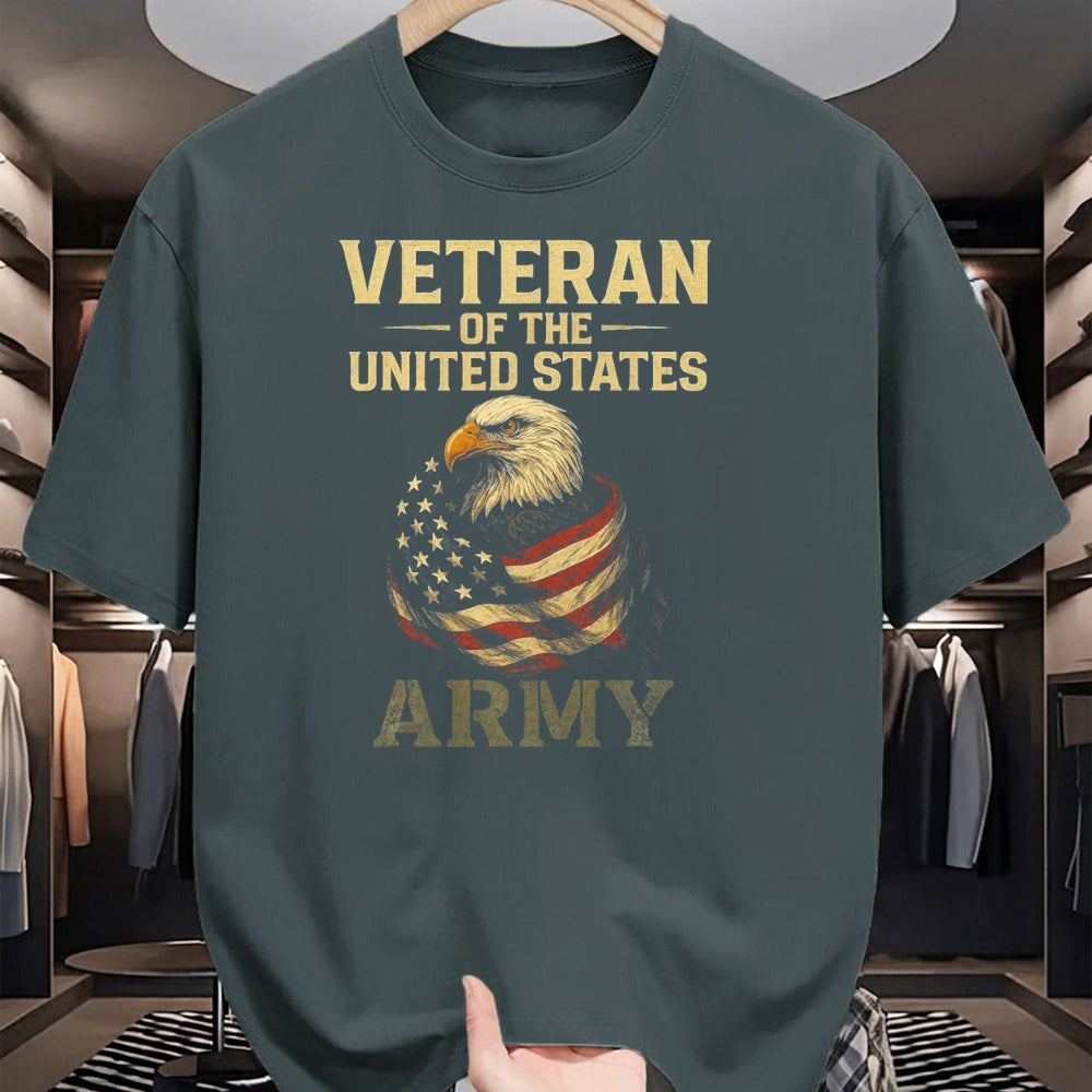 Proud Veteran Shirt, Funny Veteran UnisexT-Shirt/Hoodie/Sweatshirt HLT00 - Veteran of THE United States Army - Patriotic Eagle T-Shirt, Men, Navy Blue, XX-Large