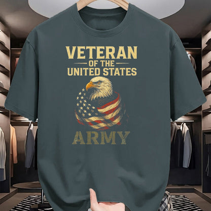 Proud Veteran Shirt, Funny Veteran UnisexT-Shirt/Hoodie/Sweatshirt HLT00 - Veteran of THE United States Army - Patriotic Eagle T-Shirt, Men, Navy Blue, XX-Large