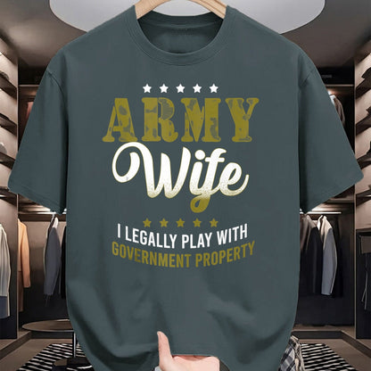 Best Wife Shirt, Wife and Husband Unisex T-Shirt/Hoodie/Sweatshirt HLT00 - Gift for wife T shirt, lucky wife   Army Veteran Wife Shirt Proud Army Wife Gift Tank Top