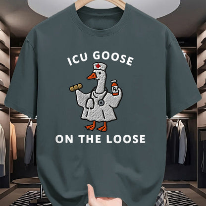 Best Doctor Shirt, Funny Doctor UnisexT-Shirt/Hoodie/Sweatshirt HLT00 - ICU Goose On The Loose Funny ICU Nurse Goose Design T-Shirt