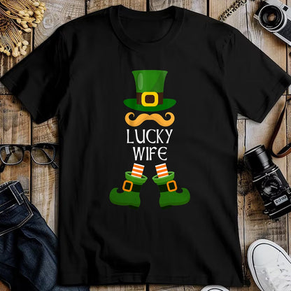 Best Wife Shirt, Wife and Husband Unisex T-Shirt/Hoodie/Sweatshirt HLT00 - Gift for wife T shirt, lucky wife   Lucky Wife Leprechaun Matching Family St Patricks Day T-Shirt