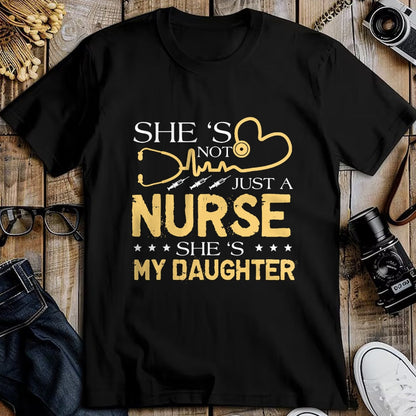 Funny Nurse Shirt, Nurse Unisex T-Shirt/Hoodie/Sweatshirt HLT00 - My Daughter Is A Nurse Proud Nurse's Mom Dad RN LPN Family T-Shirt