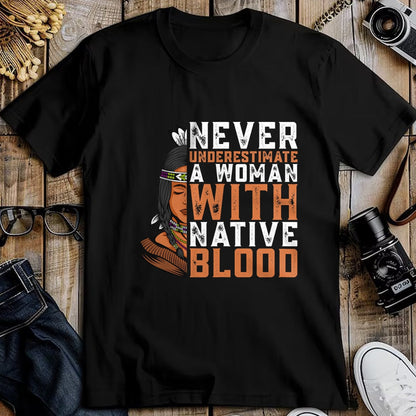 Native American T-Shirts, Vintage Native American Unisex T-Shirt/Hoodie/Sweatshirt HLT00 - Indian A Woman With Native Blood Native American
