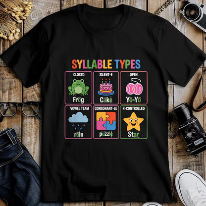 Best Teacher Shirt, Funny Teacher UnisexT-Shirt/Hoodie/Sweatshirt HLT00 - Literacy Teacher Reading Week for Teachers Syllable Types T-Shirt