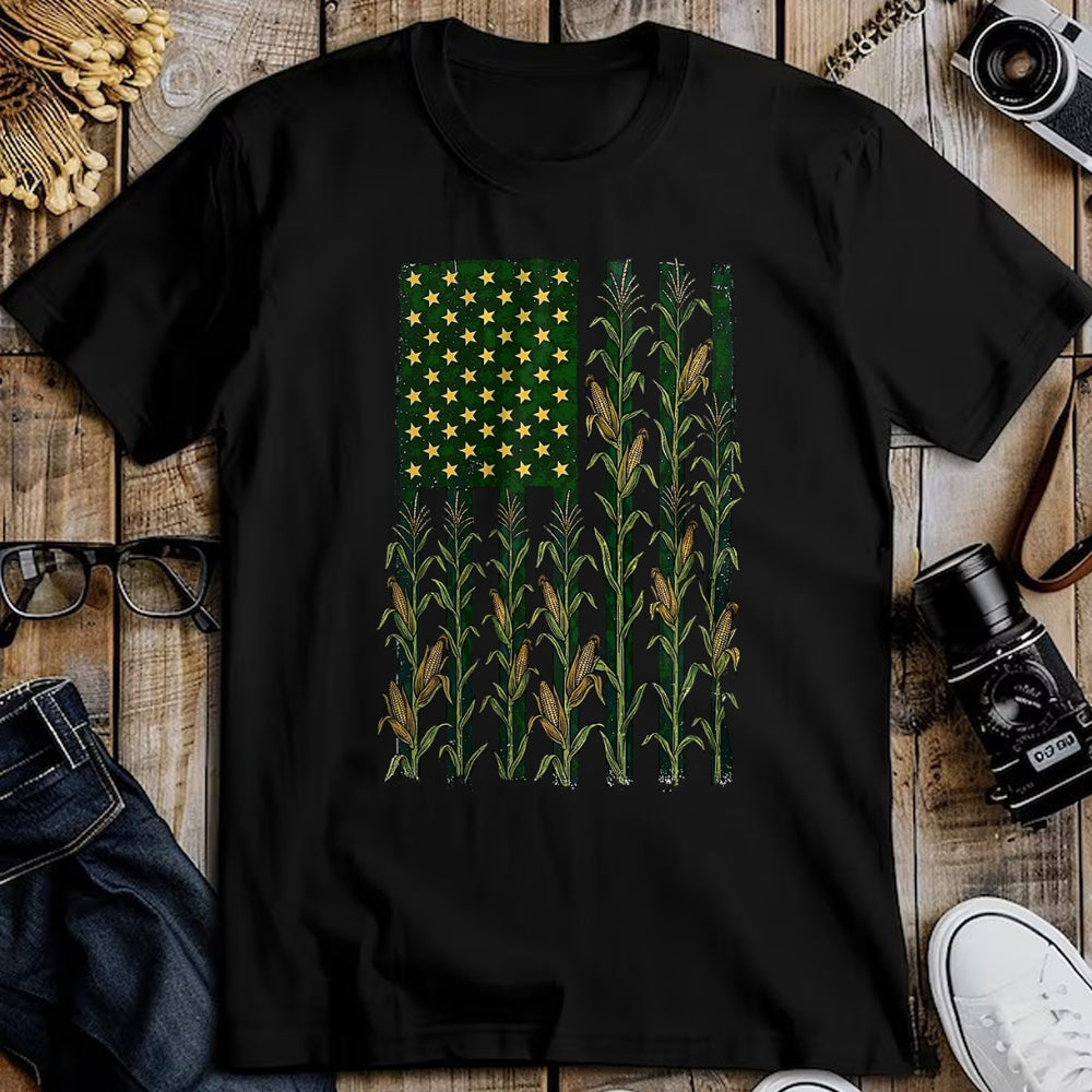 Best Farmer Life Shirt, Funny Farmer UnisexT-Shirt/Hoodie/Sweatshirt HLT00 - Retro Vintage Corn US America Flag Funny Farmer Farm Flag T-Shirt