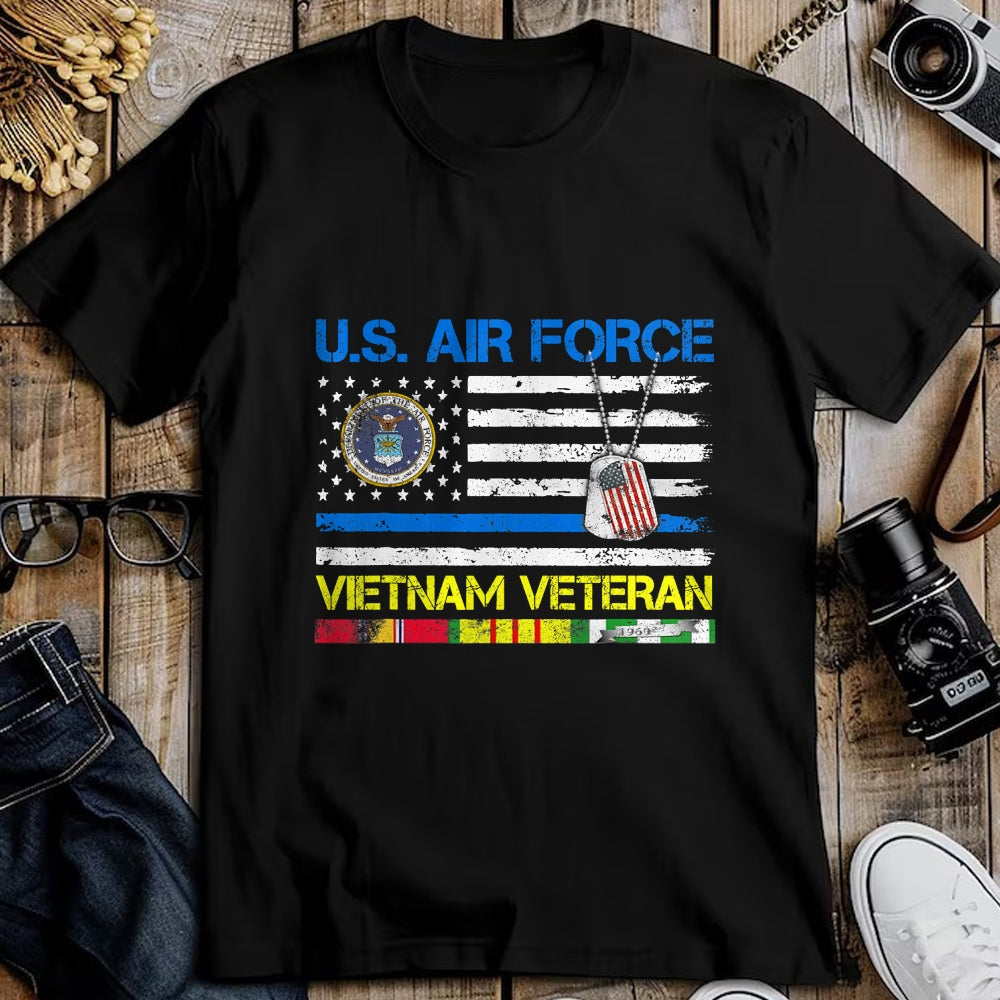 Proud Veteran Shirt, Funny Veteran UnisexT-Shirt/Hoodie/Sweatshirt HLT00 - Men U.S Air Force Vietnam Veteran, USAF Veteran Flag Vintage T-Shirt