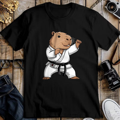 Cute Capybara Shirt, Funny Capybara Unisex T-Shirt/Hoodie/Sweatshirt HLT00 - Martial Arts Capybara Funny Karate Taekwondo Jiu Jitsu Judo T-Shirt