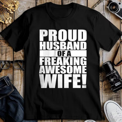 Best Wife Shirt, Wife and Husband Unisex T-Shirt/Hoodie/Sweatshirt HLT00 - Mens Proud Husband Awesome Wife Funny Valentines Day Gift T-Shirt