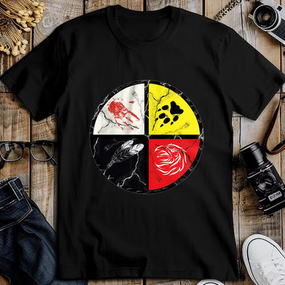 Native American T-Shirts, Vintage Native American Unisex T-Shirt/Hoodie/Sweatshirt HLT00 - Native American Medicine Wheel