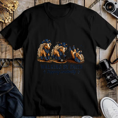 Best Horse Lover Shirt , Funny Horse UnisexT-Shirt/Hoodie/Sweatshirt HLT00 - Walking By Faith Tripping Constantly Western Horse Christian T-Shirt