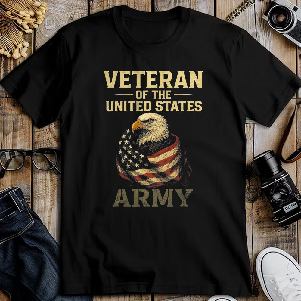 Proud Veteran Shirt, Funny Veteran UnisexT-Shirt/Hoodie/Sweatshirt HLT00 - Veteran of THE United States Army - Patriotic Eagle T-Shirt, Men, Navy Blue, XX-Large