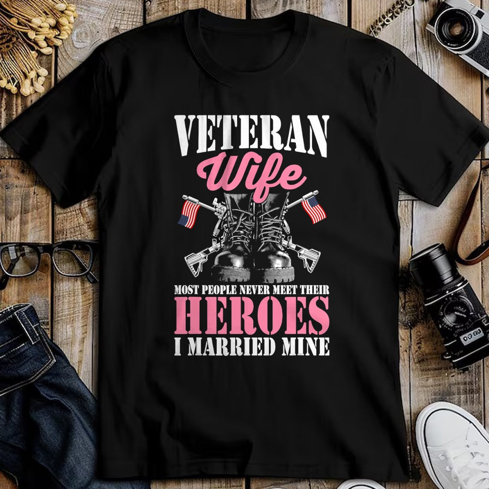 Proud Veteran Shirt, Funny Veteran UnisexT-Shirt/Hoodie/Sweatshirt HLT00 - Veteran Wife Married Mine Proud Military Veteran Husband T-Shirt