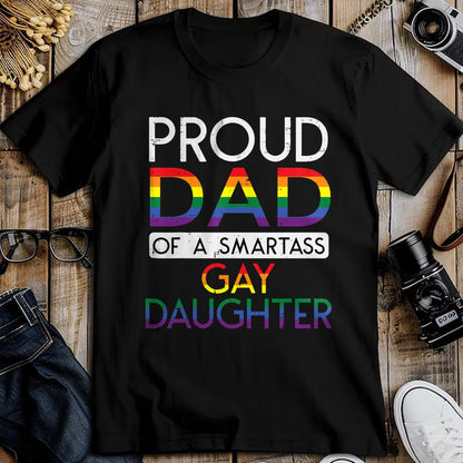 Gift for Dad Shirt, Funny Dad Unisex T-Shirt/Hoodie/Sweatshirt HLT00 – Proud Dad Of A Gay Daughter Straight Ally LGBTQ Pride Month T-Shirt
