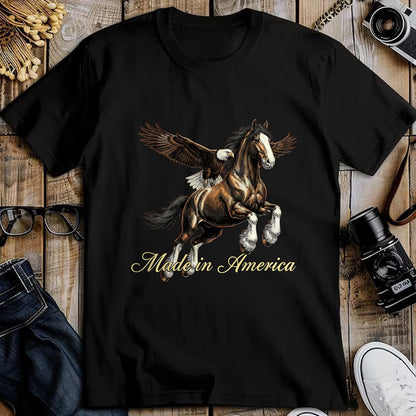 Best Horse Lover Shirt , Funny Horse UnisexT-Shirt/Hoodie/Sweatshirt HLT00 - Made in America Western Horse Eagle Design T-Shirt