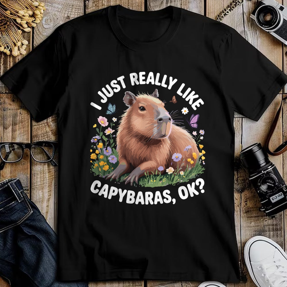 Cute Capybara Shirt, Funny Capybara Unisex T-Shirt/Hoodie/Sweatshirt HLT00 - Funny Capybara Art for Men Women Kids Capybara Lover T-Shirt
