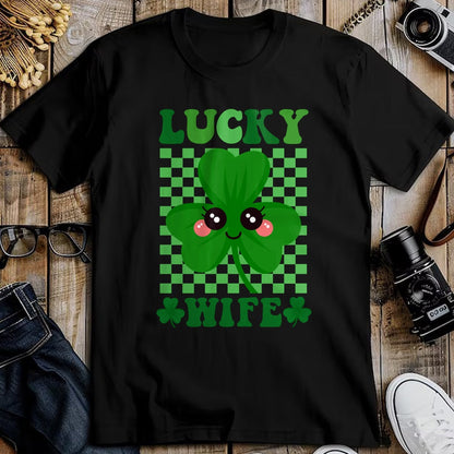 Best Wife Shirt, Wife and Husband Unisex T-Shirt/Hoodie/Sweatshirt HLT00 - Gift for wife T shirt, lucky wife   Lucky Wife Rainbow St Patricks Day Lucky Wife Long Sleeve T-Shir (2)