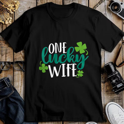 Best Wife Shirt, Wife and Husband Unisex T-Shirt/Hoodie/Sweatshirt HLT00 - Gift for wife T shirt, lucky wife   Womens One Lucky Wife Irish St Patricks Day Womens Girls Funny G