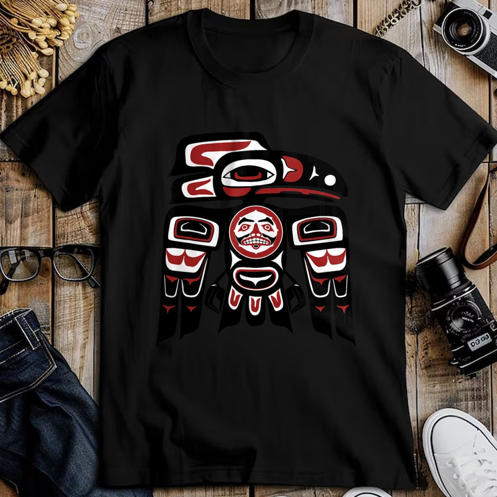 Native American T-Shirts, Vintage Native American Unisex T-Shirt/Hoodie/Sweatshirt HLT00 - Haida Tlingit Raven Totem Native American Indigenous Pride
