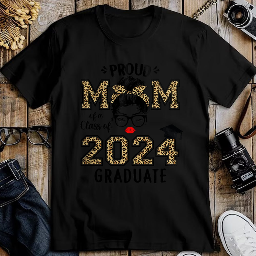 Gift for Mom Shirt, Funny Mom Unisex T-Shirt/Hoodie/Sweatshirt HLT00 - Mom Senior 2024 Proud Mom Of A Class Of 2024 Graduate T-Shirt