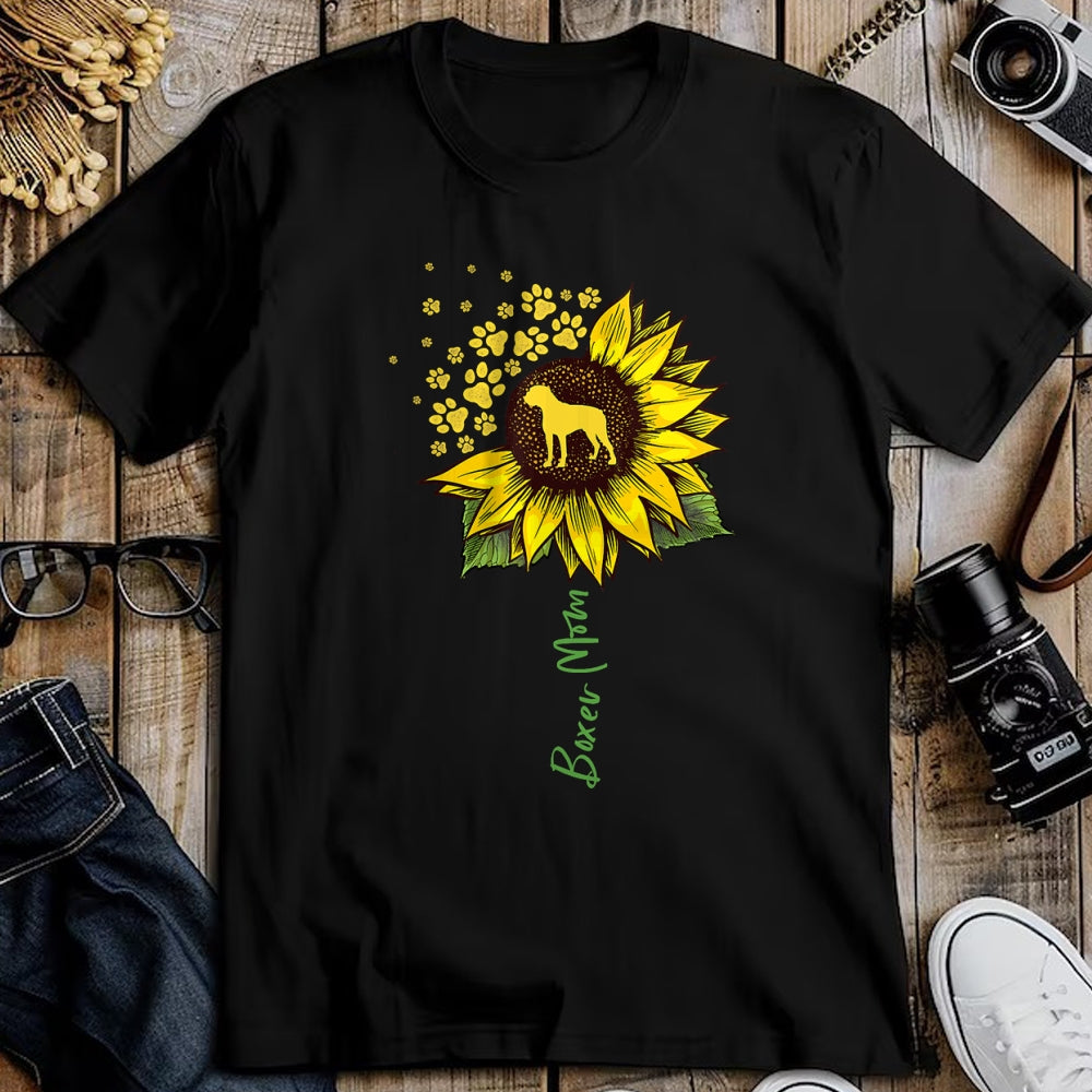 Dog Love Shirt, Dog Lover Gift T-Shirt/Hoodie/Sweatshirt HLT00 - Boxer Mom Sunflower Boxer Dog Gifts Dog Mom Mama T-Shirt
