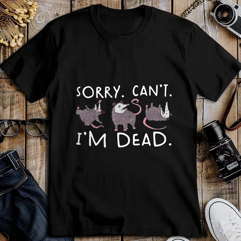 Best Thanksgiving Family Shirt , Funny Thanksgiving UnisexT-Shirt/Hoodie/Sweatshirt HLT00 - Sorry Can't Possum Dead Funny Opossum Fake Death Trash Meme T-Shirt
