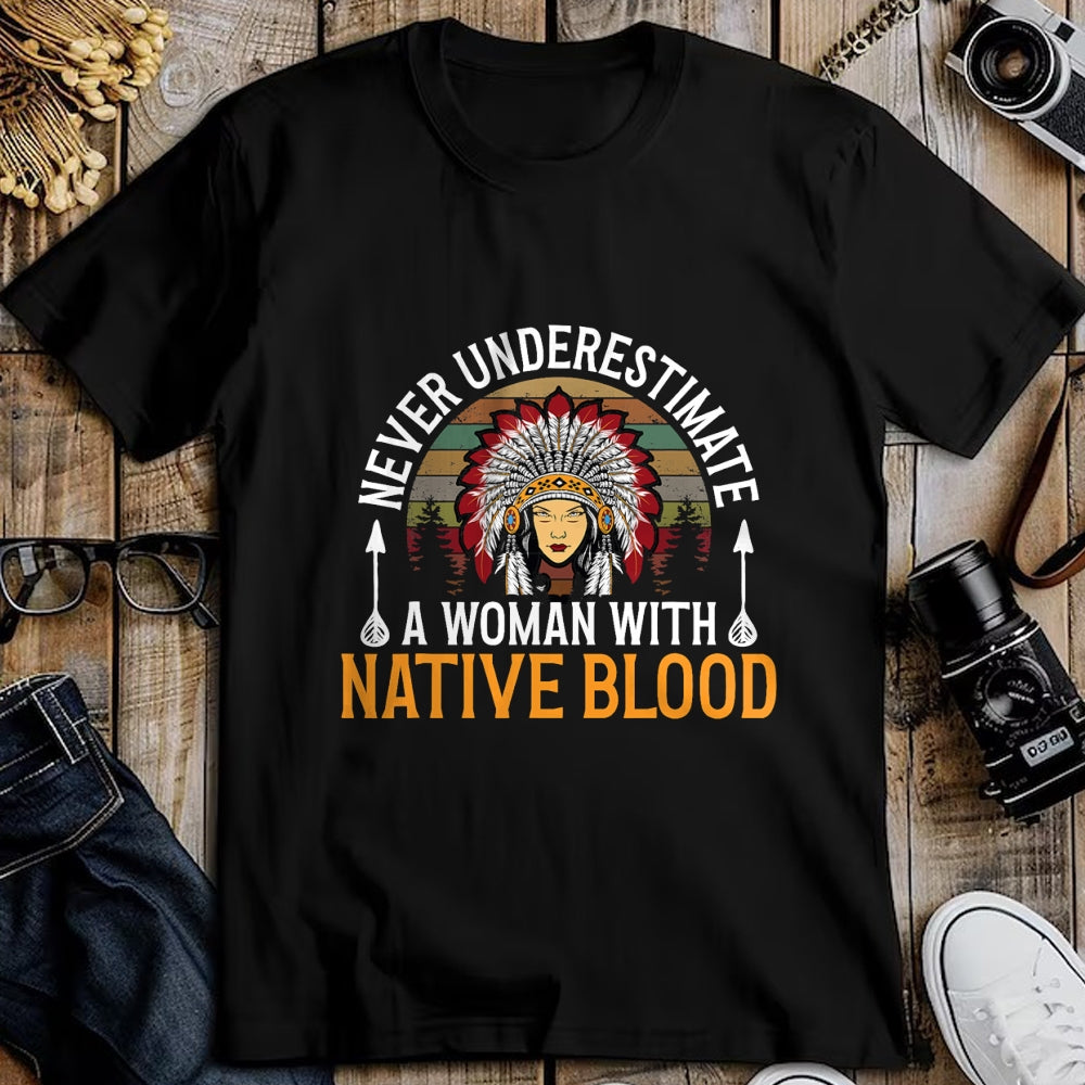 Native American T-Shirts, Vintage Native American Unisex T-Shirt/Hoodie/Sweatshirt HLT00 - Native American Heritage Indigenous Woman With Native Blood
