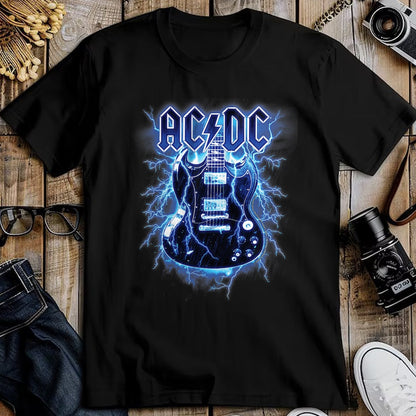 Guitar Lover Shirt, Funny Guitar UnisexT-Shirt/Hoodie/Sweatshirt HLT00 - ACDC - Lightning Guitar T-Shirt