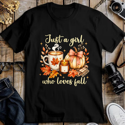 Best Thanksgiving Family Shirt , Funny Thanksgiving UnisexT-Shirt/Hoodie/Sweatshirt HLT00 - Just A Girl Who Loves Fall Pumpkin Autumn Leaves Women Girls T-Shirt