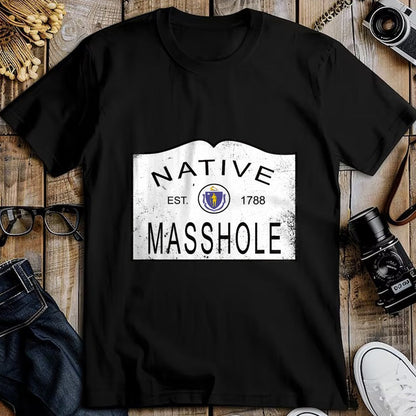 Native American T-Shirts, Vintage Native American Unisex T-Shirt/Hoodie/Sweatshirt HLT00 - Native Masshole Massachusetts MA 1788 Vintage Distressed