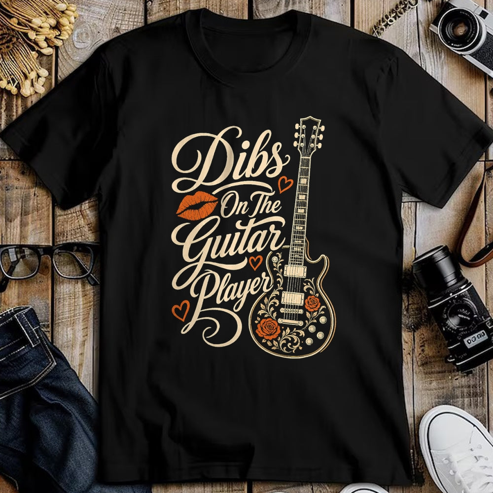 Guitar Lover Shirt, Funny Guitar UnisexT-Shirt/Hoodie/Sweatshirt HLT00 - Guitar Dibs On The Guitar Player Vintage Guitarist Gift T-Shirt