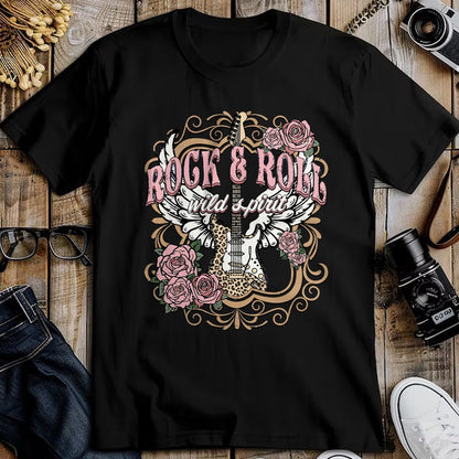 Guitar Lover Shirt, Funny Guitar UnisexT-Shirt/Hoodie/Sweatshirt HLT00 - Vintage Rock n Roll Wild Spirit Lets Rock Guitar Floral T-Shirt