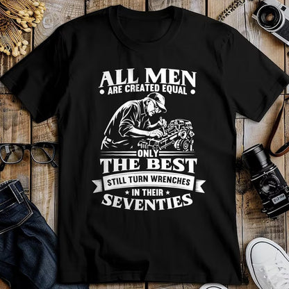 Best Mechanic Life Shirt, Funny Mechanic UnisexT-Shirt/Hoodie/Sweatshirt HLT00 - Mens 70th Birthday Auto Repairman Still Turn Wrenches Seventies T-Shirt