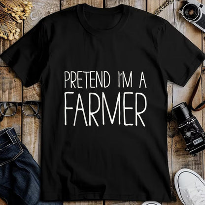 Best Farmer Life Shirt, Funny Farmer UnisexT-Shirt/Hoodie/Sweatshirt HLT00 - Pretend I'm A Farmer Shirt Adult Kids Men Women Costume T-Shirt, Men, Black, Large