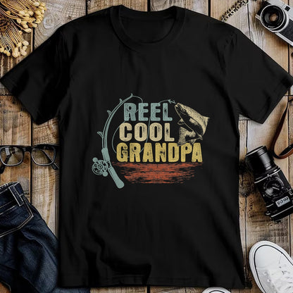 Best Grandpa Shirt, Proud Grandpa Unisex T-Shirt/Hoodie/Sweatshirt HLT00 -Funny Fishing Vintage Reel Cool Grandpa T-Shirt