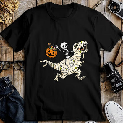 Best Dinosaur Lover Shirt, Funny Dinosaur UnisexT-Shirt/Hoodie/Sweatshirt HLT00 - Boys Halloween Skeleton Riding Dinosaur Mummy Trex Kids T-Shirt