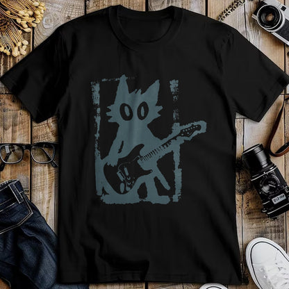 Guitar Lover Shirt, Funny Guitar UnisexT-Shirt/Hoodie/Sweatshirt HLT00 - Cat Playing Guitar Rock Star Rock and Roll Men Women Kids T-Shirt (1)
