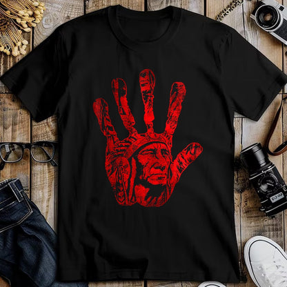 Native American T-Shirts, Vintage Native American Unisex T-Shirt/Hoodie/Sweatshirt HLT00 - Native American Indigenous Red Hand Indian Blood Themed (7)