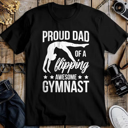 Gift for Dad Shirt, Funny Dad Unisex T-Shirt/Hoodie/Sweatshirt HLT00 – Proud Dad Of A Gymnast Father Gymnastics Dad Long Sleeve T-Shirt