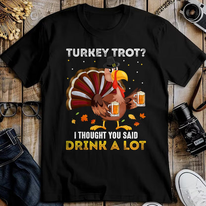 Best Thanksgiving Family Shirt , Funny Thanksgiving UnisexT-Shirt/Hoodie/Sweatshirt HLT00 - Turkey Trot Squad Running Drinking Matching Thanksgiving T-Shirt