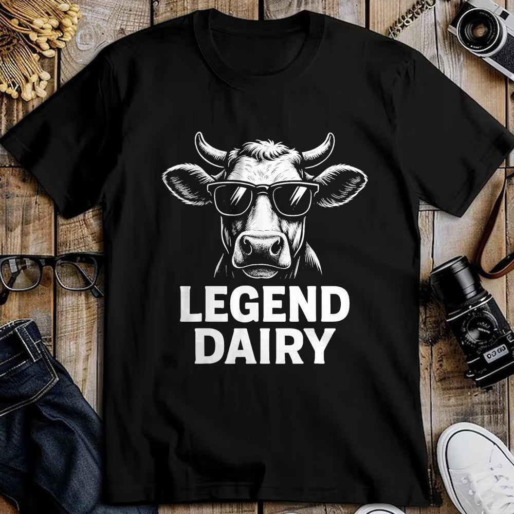 Best Farmer Life Shirt, Funny Farmer UnisexT-Shirt/Hoodie/Sweatshirt HLT00 - Legend Dairy Cool Cow Sunglasses Funny Farming Cow Pun T-Shirt