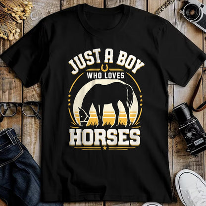 Best Horse Lover Shirt , Funny Horse UnisexT-Shirt/Hoodie/Sweatshirt HLT00 - Kids Just A Boy Who Loves Horses Funny Horse Lover T-Shirt