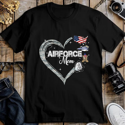 Gift for Mom Shirt, Funny Mom Unisex T-Shirt/Hoodie/Sweatshirt HLT00 - Proud Air Force Mom Air Force Graduation Mom USAF Mom T-Shirt