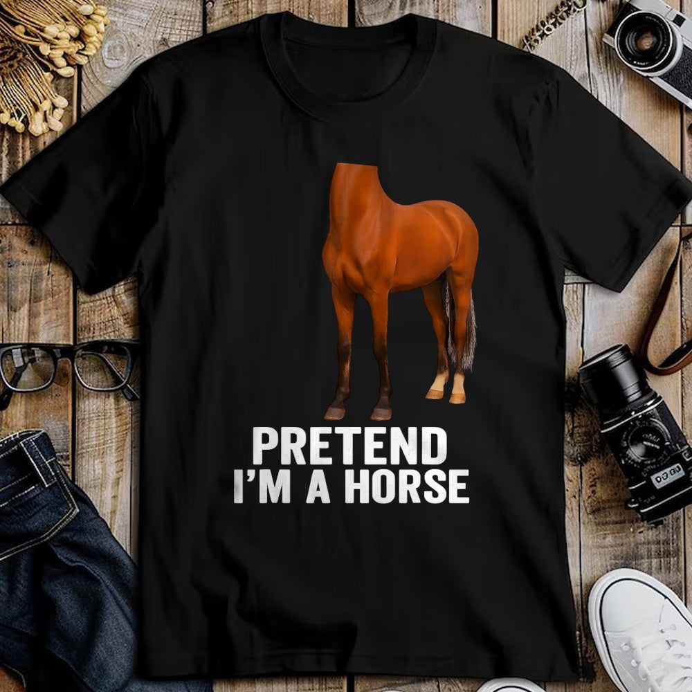 Best Horse Lover Shirt , Funny Horse UnisexT-Shirt/Hoodie/Sweatshirt HLT00 - Pretend I_m A Horse Funny Halloween Body Costume Horse T-Shirt, Men, Black, 3X-Large
