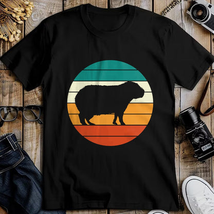 Cute Capybara Shirt, Funny Capybara Unisex T-Shirt/Hoodie/Sweatshirt HLT00 - Retro Rodent Funny Capybara Dont Be Worry Be Capy T-Shirt, Men, Black, 3X-Large