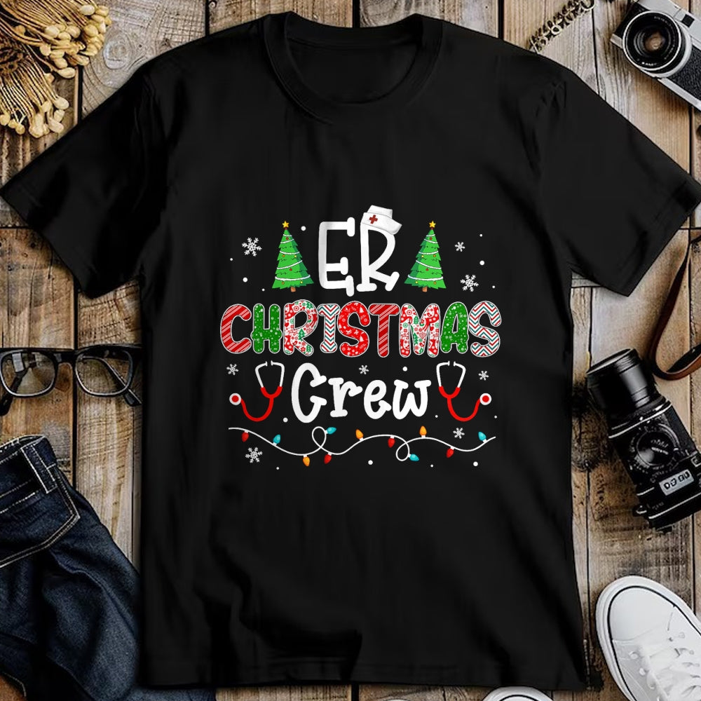 Funny Nurse Shirt, Nurse Unisex T-Shirt/Hoodie/Sweatshirt HLT00 - ER Christmas Crew Emergency Room Nurse ER Techs Secretary T-Shirt