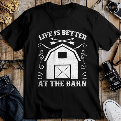 Best Horse Lover Shirt , Funny Horse UnisexT-Shirt/Hoodie/Sweatshirt HLT00 - Life Is Better At The Barn Shirt - Funny Farmer T Shirt T-Shirt