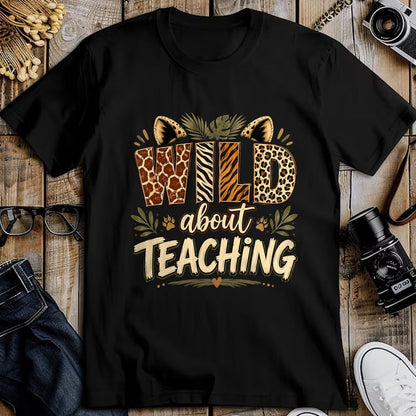 Best Teacher Shirt, Funny Teacher UnisexT-Shirt/Hoodie/Sweatshirt HLT00 - Wild About Teaching Leopard Safari Animal Print Teacher Fun T-Shirt
